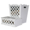 Wooden Waste Basket & Tissue Box Set - Ayene