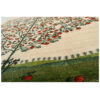 Handwoven Persian Tree of Life Gabbeh Rug - Cream Wool