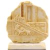 Ancient Persian-Inspired Legendary Inscription Replica with Lion Attack Design