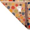 Artisanal Handwoven Persian Pictorial Gabbeh Rug - Abstract Floral Cream Wool