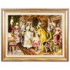 Hand-Knotted Persian Pictorial Rug from Tabriz Depicting Arturo Ricci L'attesa