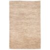 Authentic Handwoven Persian Minimalist Gabbeh Rug - Solid Cream Wool