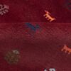 Authentic Handwoven Persian Minimalist Gabbeh Rug with Animal Motifs - Red Wool