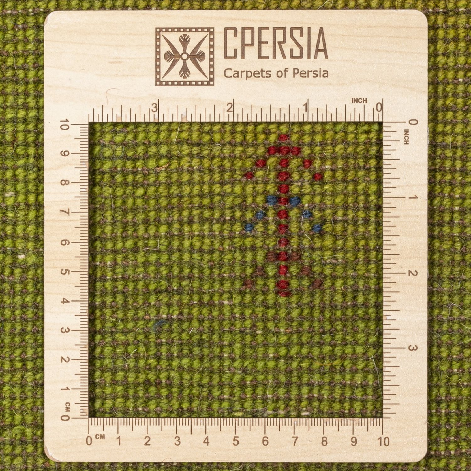 Authentic Handwoven Persian Minimalist Gabbeh Rug – Solid Green Wool