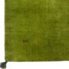 Authentic Handwoven Persian Minimalist Gabbeh Rug - Solid Green Wool