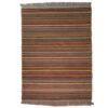 Authentic Handwoven Persian Striped Gabbeh Rug in Red - Wool