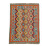 Orange Fars Tribal Geometric Kilim Rug - Authentic Handwoven Persian Wool