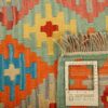 Orange Fars Tribal Geometric Kilim Rug - Authentic Handwoven Persian Wool