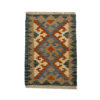 Green Fars Qashqai Geometric Kilim Rug - Authentic Handwoven Persian Wool