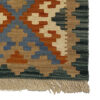 Green Fars Qashqai Geometric Kilim Rug - Authentic Handwoven Persian Wool