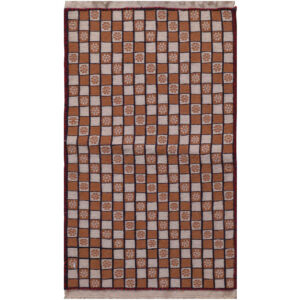 Geometric Sirjan Kilim Rug – Authentic Handwoven Persian Wool Design