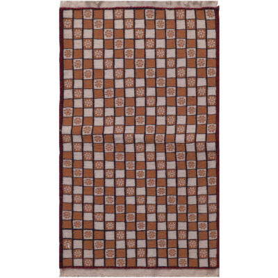 Geometric Sirjan Kilim Rug - Authentic Handwoven Persian Wool Design