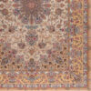 Hand-Knotted Persian Isfahan Rug (Lachak Toranj Floral Medallion) - Cream Silk & Kork