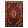 Hand-Knotted Persian Chaharmahal & Bakhtiari Rug (Floral Medallion) - Red Wool