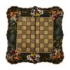 Artisan-Crafted Inlaid Marquetry Persian Backgammon Board with Persian Miniature Khatam-kari