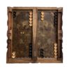 Handcrafted Solid Wood Persian Backgammon Board with Apocalypse Wood Carving