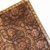 Backgammon Board Handcrafted with Intricate Floral on Walnut Wood