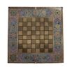 Traditional Inlaid Marquetry Persian Backgammon Board with Geometric Khatam-kari Design