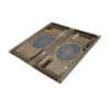 Traditional Inlaid Marquetry Persian Backgammon Board with Geometric Khatam-kari Design