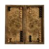 Handcrafted Solid Walnut Wood Persian Backgammon and Chess Board with Mina Design