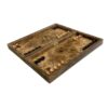 Handcrafted Solid Walnut Wood Persian Backgammon and Chess Board with Mina Design