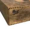 Handcrafted Solid Walnut Wood Persian Backgammon and Chess Board with Mina Design