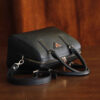 Leather Bauletto Handbag with Top Handle & Large Capacity