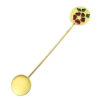 Brass Bar Spoon with Artisan Flower Design Set - 3 Pieces