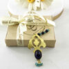 Brass Necklace Persian Traditional Theme for Women with Agate