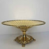 Brass Serving Stand Traditional Style Hammered with Base