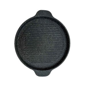 Round Cast Iron Grill Skillet for Camping – 24 cm