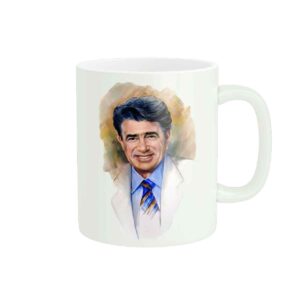 Persian Ceramic Coffee Mug with the Pattern Mohammad-Reza Shajarian