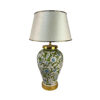 Classic Floral Handcrafted Ceramic Vase Table Lamp – Home Decor Light