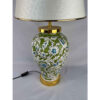 Classic Floral Handcrafted Ceramic Vase Table Lamp – Home Decor Light