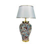 Classic Artistic Ceramic Vase Lamp – Handcrafted Fabric Shade Light