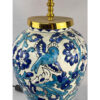 Ceramic Vase Table Lamp Handcrafted with Fabric Shade Oriental Theme