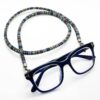 Glasses Strap – Black Striped Design