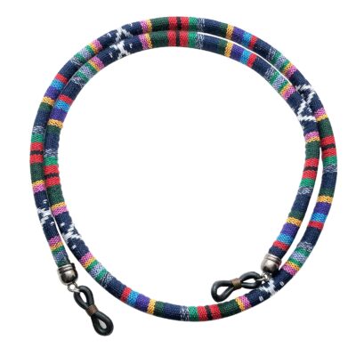 Glasses Strap – Blue Striped Traditional Design