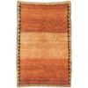 Authentic Handwoven Persian Minimalist Gabbeh Rug - Bordered Red Wool