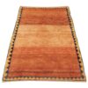 Authentic Handwoven Persian Minimalist Gabbeh Rug - Bordered Red Wool