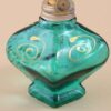 Glass Kerosene Oil Lamp Vintage Floral Design