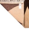 Handwoven Persian Minimalist Gabbeh Rug - Geometric Brown Wool