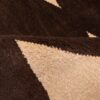 Handwoven Persian Minimalist Gabbeh Rug - Geometric Brown Wool