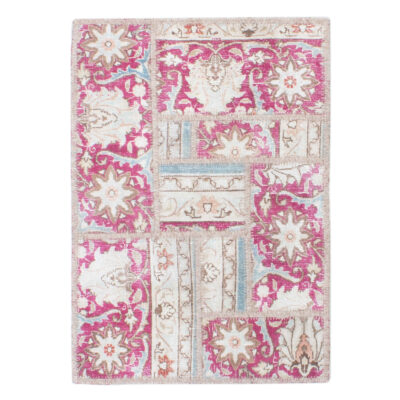 Vintage Persian Hand-Knotted Patchwork Carpet Mahiya