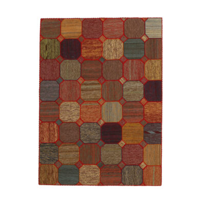 Vintage Persian Hand-Knotted Patchwork Carpet Samin
