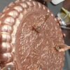 Persian Copper Serving Platter Hammered Footed 36 cm
