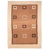 Brown Geometric Fars Kilim Rug - Authentic Handwoven Persian Cotton