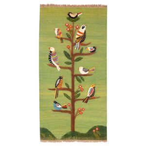 Bird Pattern Kilim Rug from Kerman – Authentic Handwoven Persian Wool