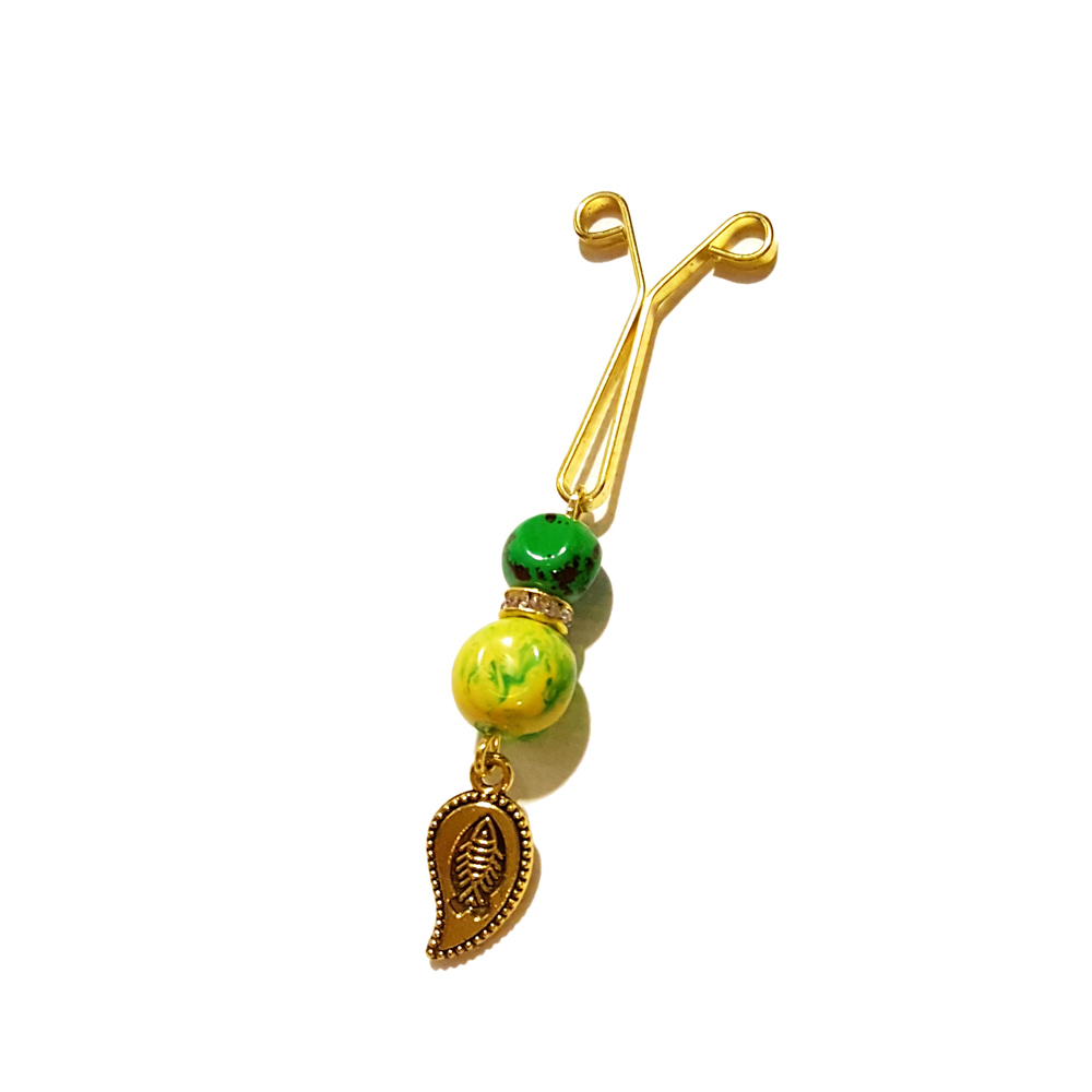 Hijab U Clips Set for Muslim Women Colorful Beaded Design (4 pcs)