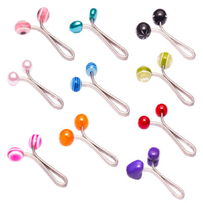 Decorative U-Shaped Hair Pins with Colorful Glitter Design – Glamorous Metal Hair Accessories, Set of 10